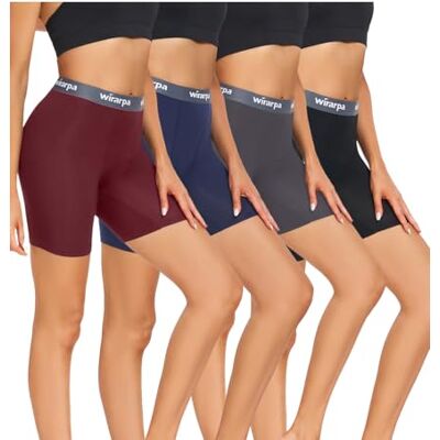 wirarpa Boxershorts Modal Shorts Underkjol Kavstötande Shorts med Häst 4-pack, Svart/grå/blå/röd, L wirarpa Boxershorts Modal Shorts Underkjol Kavstötande Shorts med Häst 4-pack, Svart/grå/blå/röd, L