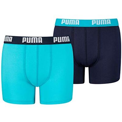 PUMA Boxershorts för pojkar (förpackning med 2), Klarblå, 176 PUMA Boxershorts för pojkar (förpackning med 2), Klarblå, 176