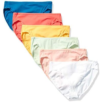 Amazon Essentials Women's Korta underkläder i bomull med höga ben (finns i plusstorlek), Pack of 6, Söt färgexplosion, XL Amazon Essentials Women's Korta underkläder i bomull med höga ben (finns i plusstorlek), Pack of 6, Söt färgexplosion, XL
