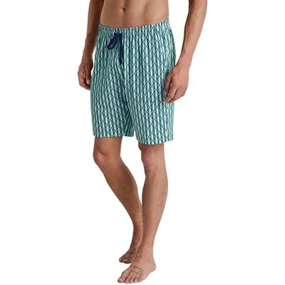 CALIDA RMX Sleep Bermudas för män, med sidofickor, av 100% bomull, Aquamarine, 46/48 SE CALIDA RMX Sleep Bermudas för män, med sidofickor, av 100% bomull, Aquamarine, 46/48 SE