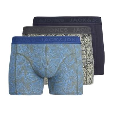 JACK & JONES JACK&JONES Jaccameron trunks 3-pack, Asfalt/förpackning: castor grå – natthimmel, XL JACK & JONES JACK&JONES Jaccameron trunks 3-pack, Asfalt/förpackning: castor grå – natthimmel, XL
