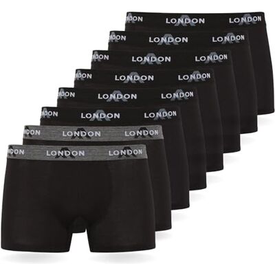 FM London herr Hipster Fitted Boxer, Svart, XL FM London herr Hipster Fitted Boxer, Svart, XL