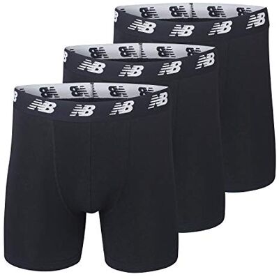 New Balance Men's Cotton Performance Boxer Briefs (3 Pack), Black/Black/Black, 5X-Large New Balance Men's Cotton Performance Boxer Briefs (3 Pack), Black/Black/Black, 5X-Large