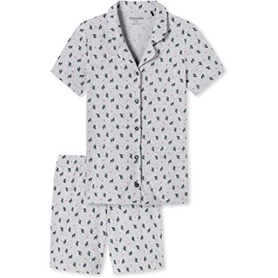 Schiesser Flickpyjamas kort pyjamas-set, GRÅ, 140 cm Schiesser Flickpyjamas kort pyjamas-set, GRÅ, 140 cm