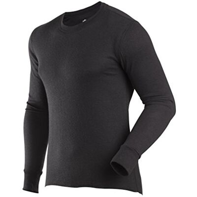 ColdPruf Grundläggande dubbelskikt rund hals baslager topp Svart XL Tall ColdPruf Grundläggande dubbelskikt rund hals baslager topp Svart XL Tall