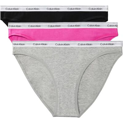 Calvin dambikini 3-pack LV00QD5207 Bikini, lila (svart/grå ljung/fantastisk orkidé), XL Calvin dambikini 3-pack LV00QD5207 Bikini, lila (svart/grå ljung/fantastisk orkidé), XL