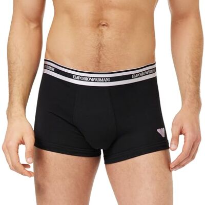 Giorgio Armani herr stretch bomull glänsande logotypband bagageutrymme, Svart, M Giorgio Armani herr stretch bomull glänsande logotypband bagageutrymme, Svart, M