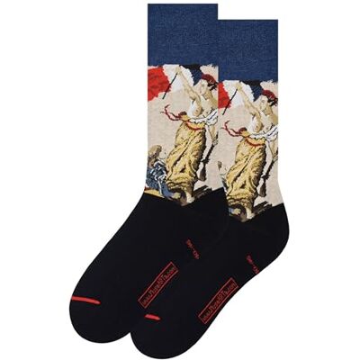 MuseARTa strumpor av bomull med målningen Liberty Leading The People of konstnären Eugène Delacroix i storlek 46–49, ED-LP-01-46–49, Beige, 46-49 EU MuseARTa strumpor av bomull med målningen Liberty Leading The People of konstnären Eugène Delacroix i storlek 46–49, ED-LP-01-46–49, Beige, 46-49 EU