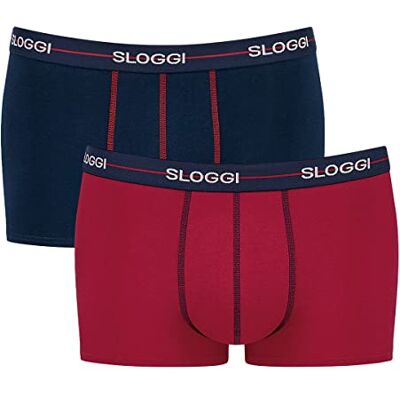 Sloggi Underkläder för män (förpackning med 2), Blå – mörk kombination, 32 SE Sloggi Underkläder för män (förpackning med 2), Blå – mörk kombination, 32 SE