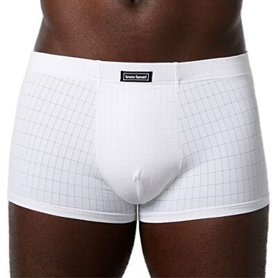 bruno banani Boxershorts för män, Vit (vit rutig 1612), S bruno banani Boxershorts för män, Vit (vit rutig 1612), S