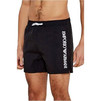 Giorgio Armani Broderingslogotyp Mid Boxer Svart XL, Svart, XL Giorgio Armani Broderingslogotyp Mid Boxer Svart XL, Svart, XL
