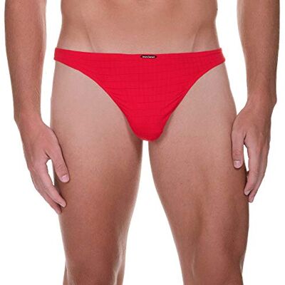 bruno banani Tangas för män, Röd (Rot Karo 1070), S bruno banani Tangas för män, Röd (Rot Karo 1070), S