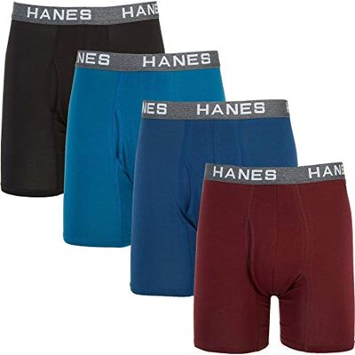 Hanes Comfort Flex Fit Boxershorts, underkläder i ultramjuk blandning av bomull och modalfiber, 4-pack, L Hanes Comfort Flex Fit Boxershorts, underkläder i ultramjuk blandning av bomull och modalfiber, 4-pack, L