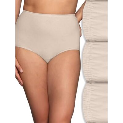 Vanity Fair Underkläder för kvinnor perfekta dina traditionella trosor i bomull, Fawn Multi (3-pack), M Vanity Fair Underkläder för kvinnor perfekta dina traditionella trosor i bomull, Fawn Multi (3-pack), M