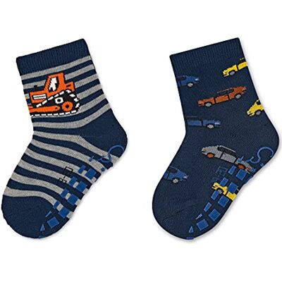 Sterntaler ABS-strumpor, 2-pack, grävmaskin och bilar, Mellanblå, 19-20 EU Sterntaler ABS-strumpor, 2-pack, grävmaskin och bilar, Mellanblå, 19-20 EU