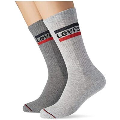 Levi's Sportwear Logo Sock 144 Crew (paket med 2), Grå kombo, 41.5-43.5 EU Levi's Sportwear Logo Sock 144 Crew (paket med 2), Grå kombo, 41.5-43.5 EU