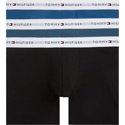 Tommy Hilfiger Herr 3P Boxer Brief UM0UM03892 Boxer Brief, SVART (Blk/Blu Jn/Ag Sea), M Tommy Hilfiger Herr 3P Boxer Brief UM0UM03892 Boxer Brief, SVART (Blk/Blu Jn/Ag Sea), M
