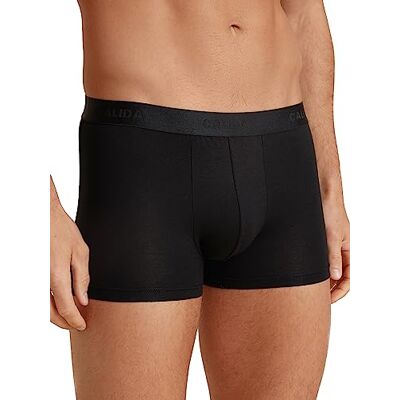 CALIDA Evolution Boxershorts för män, elastisk linning, tillverkad av silkeslen, mjuk PIMA-bomull, svart, 50 CALIDA Evolution Boxershorts för män, elastisk linning, tillverkad av silkeslen, mjuk PIMA-bomull, svart, 50