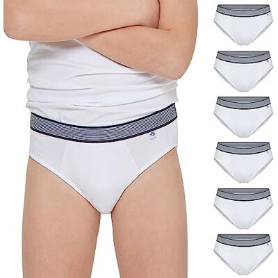 POMPEA Slip Boy Elast. Underkläder (6 pack) Barn och tonåringar, Vit, 6-7 år POMPEA Slip Boy Elast. Underkläder (6 pack) Barn och tonåringar, Vit, 6-7 år