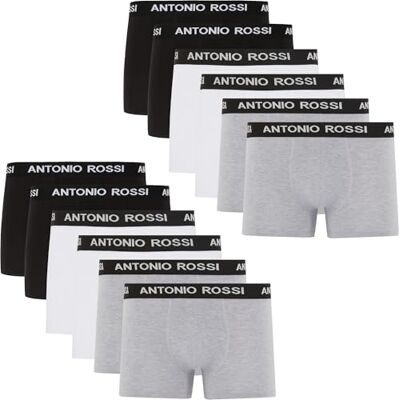 ANTONIO ROSSI FM London herr Hipster Fitted Boxer, Flerfärgad (svart/grå/vit), XXL ANTONIO ROSSI FM London herr Hipster Fitted Boxer, Flerfärgad (svart/grå/vit), XXL