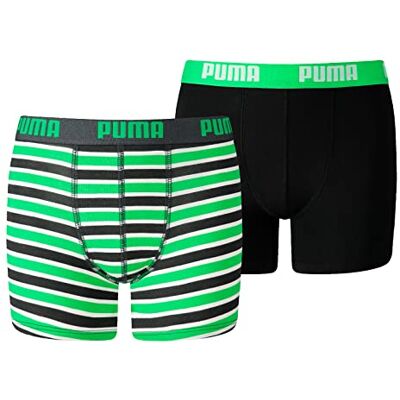 PUMA Boxershorts för pojkar (förpackning med 2), Klassisk grön, 164 PUMA Boxershorts för pojkar (förpackning med 2), Klassisk grön, 164