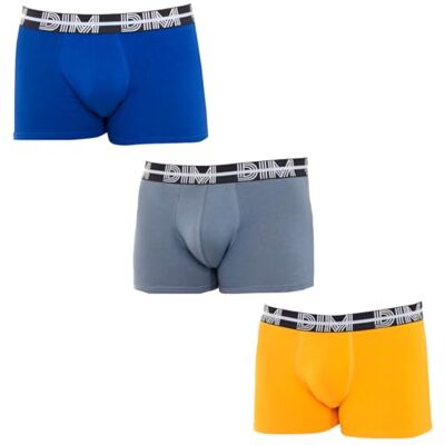 Dim Boxer stil Powerful bomull stretch herr x3, Mimosa mus/gul/Mimosa blå stål, XL Dim Boxer stil Powerful bomull stretch herr x3, Mimosa mus/gul/Mimosa blå stål, XL