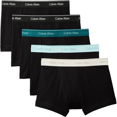 Calvin Herr Trunk 5Pk LV00NB1897 Trunk, BLÅ (svart kroppar med svart/Niagara Falls), XL Calvin Herr Trunk 5Pk LV00NB1897 Trunk, BLÅ (svart kroppar med svart/Niagara Falls), XL