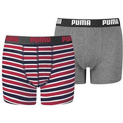 PUMA Boxershorts för pojkar (förpackning med 2), Rött band, 152 PUMA Boxershorts för pojkar (förpackning med 2), Rött band, 152