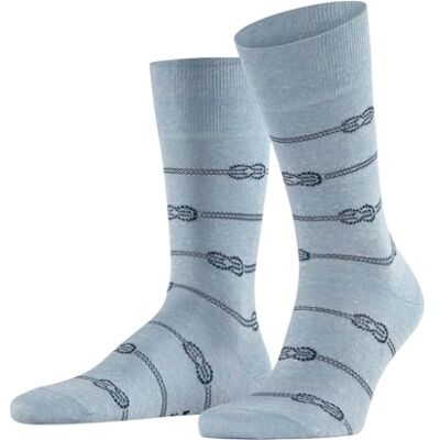FALKE herrstrumpor Sailing Rope M så bomull linne mönstrad 1 par, blå Dream Blue 6240, 39-40 FALKE herrstrumpor Sailing Rope M så bomull linne mönstrad 1 par, blå Dream Blue 6240, 39-40