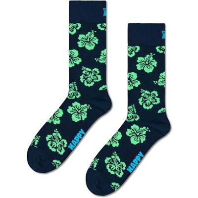 Happy Socks Glada strumpor hibiskus strumpa crew-strumpor storlek 41-46, Marinblått Xsp, 42-46 Happy Socks Glada strumpor hibiskus strumpa crew-strumpor storlek 41-46, Marinblått Xsp, 42-46