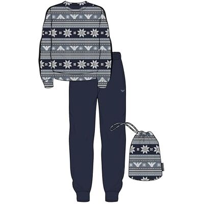 Giorgio Armani mäns semester jacquard pyjamas med muffins set blå M, BLÅ, M Giorgio Armani mäns semester jacquard pyjamas med muffins set blå M, BLÅ, M