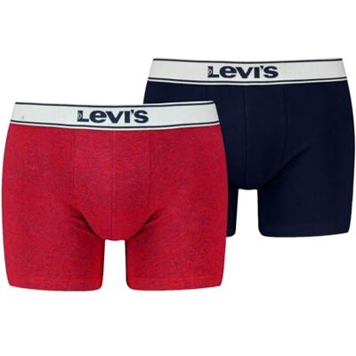 Levi's Levis Män Vintage Heather Boxer Brief Organic CO 2, röd, M Levi's Levis Män Vintage Heather Boxer Brief Organic CO 2, röd, M