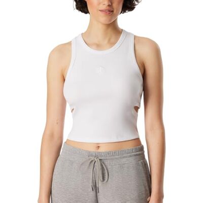 Schiesser Damtopp crop top dubbelribbad med sidosnitt outs ekologisk bomull 150 år, Vit_183228, 40 Schiesser Damtopp crop top dubbelribbad med sidosnitt outs ekologisk bomull 150 år, Vit_183228, 40