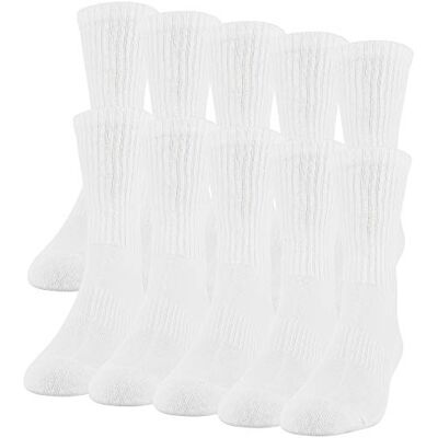 Gildan Herr Active Cotton Crew Strumpor 10 par, Vitt, 40-46 EU Gildan Herr Active Cotton Crew Strumpor 10 par, Vitt, 40-46 EU