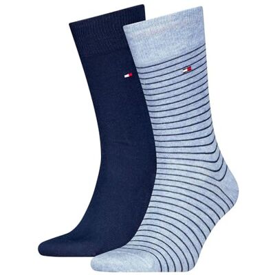 Tommy Hilfiger 8719965009202 TH MEN SMALL STRIPE SOCK 2P, Ljusblå melerad, 47-49 EU Tommy Hilfiger 8719965009202 TH MEN SMALL STRIPE SOCK 2P, Ljusblå melerad, 47-49 EU