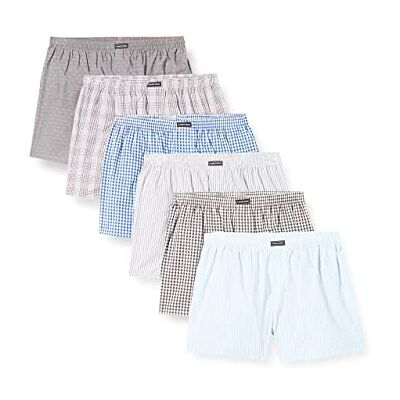 Lower East Amerikanska boxershorts, Herr, Mönsterblandning (6-pack), M Lower East Amerikanska boxershorts, Herr, Mönsterblandning (6-pack), M