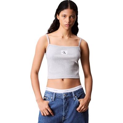 Calvin Jeans damlinne, Grå (Bc06 Grå Heather), XL Calvin Jeans damlinne, Grå (Bc06 Grå Heather), XL