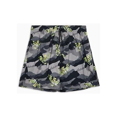 Giorgio Armani Mid Boxer badbyxor för män, Camu svarta/örnar, S Giorgio Armani Mid Boxer badbyxor för män, Camu svarta/örnar, S