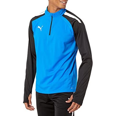 PUMA TeamLIGA 1/4 dragkedja för män, Elektrisk blå lemonad, M PUMA TeamLIGA 1/4 dragkedja för män, Elektrisk blå lemonad, M