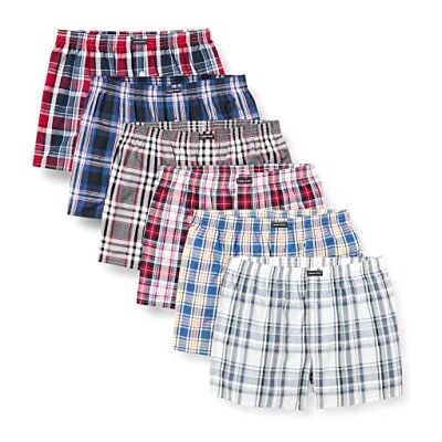 Lower East Amerikanska boxershorts, Herr, Rutig (6-pack), XXL Lower East Amerikanska boxershorts, Herr, Rutig (6-pack), XXL