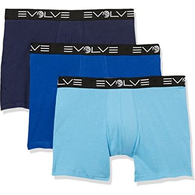 Evolve Boxershorts för män, Varsity marinblå/surfa på webben/Alaskan blå, S Evolve Boxershorts för män, Varsity marinblå/surfa på webben/Alaskan blå, S