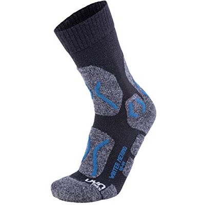 UYN herr vinter merino trekking strumpor Antracit melange/bensin blå 35-38 UYN herr vinter merino trekking strumpor Antracit melange/bensin blå 35-38