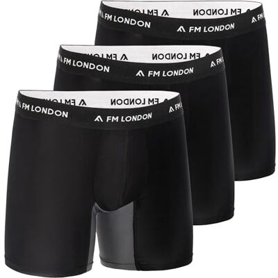 FM London FM 3pk Bambu Teknisk Boxer Svart, Svart, M FM London FM 3pk Bambu Teknisk Boxer Svart, Svart, M