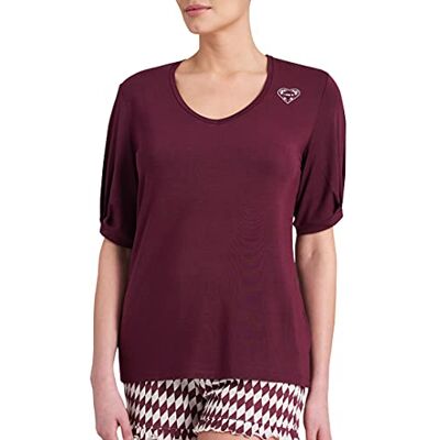 Schiesser Damsovskjorta, pyjamastopp, Burgund, 36 Schiesser Damsovskjorta, pyjamastopp, Burgund, 36