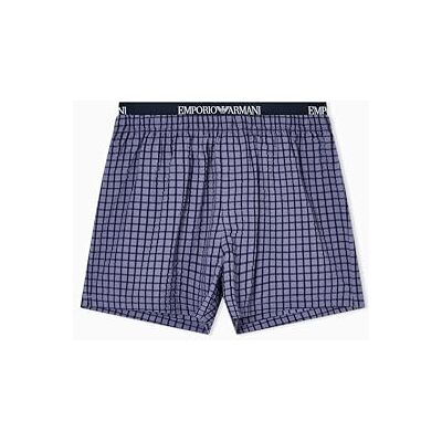 Giorgio Armani garn färgade vävda boxershorts för män, BLÅ, XL Giorgio Armani garn färgade vävda boxershorts för män, BLÅ, XL