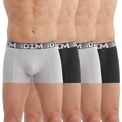 Dim Herrboxer 3D Flex Air andningsförmåga och rörelsefrihet x 4 svart/pärlgrå 4XL Dim Herrboxer 3D Flex Air andningsförmåga och rörelsefrihet x 4 svart/pärlgrå 4XL