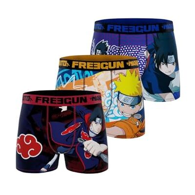 FREEGUN Naruto boxer herr, Sasuke, Itachi, original manga (set om 3), storlek 2XL, 07a, XXL FREEGUN Naruto boxer herr, Sasuke, Itachi, original manga (set om 3), storlek 2XL, 07a, XXL