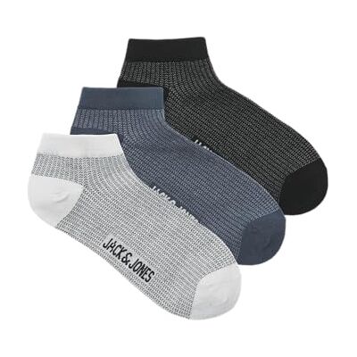 JACK & JONES Jacbryan Bird Eye Short Socks 3-pack Sn, svart, one size JACK & JONES Jacbryan Bird Eye Short Socks 3-pack Sn, svart, one size