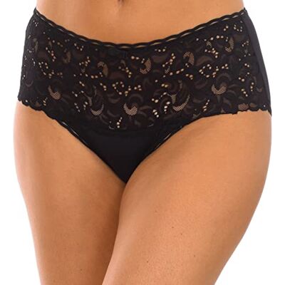 Playtex kort kvinna klassiskt spetsstöd återvunna midi-trosor x 1, Noir, 48 Playtex kort kvinna klassiskt spetsstöd återvunna midi-trosor x 1, Noir, 48