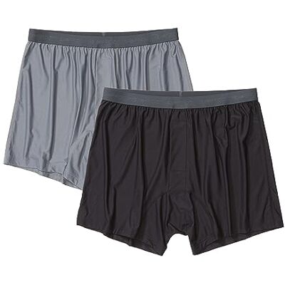 ExOfficio Boxershorts för män, Stål-onyx/svart, XXL ExOfficio Boxershorts för män, Stål-onyx/svart, XXL